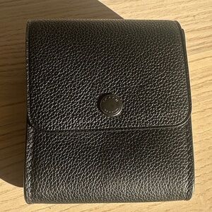 NWOT Coach Black Leather Grooming Kit with Stainless Steel Nail Accessories